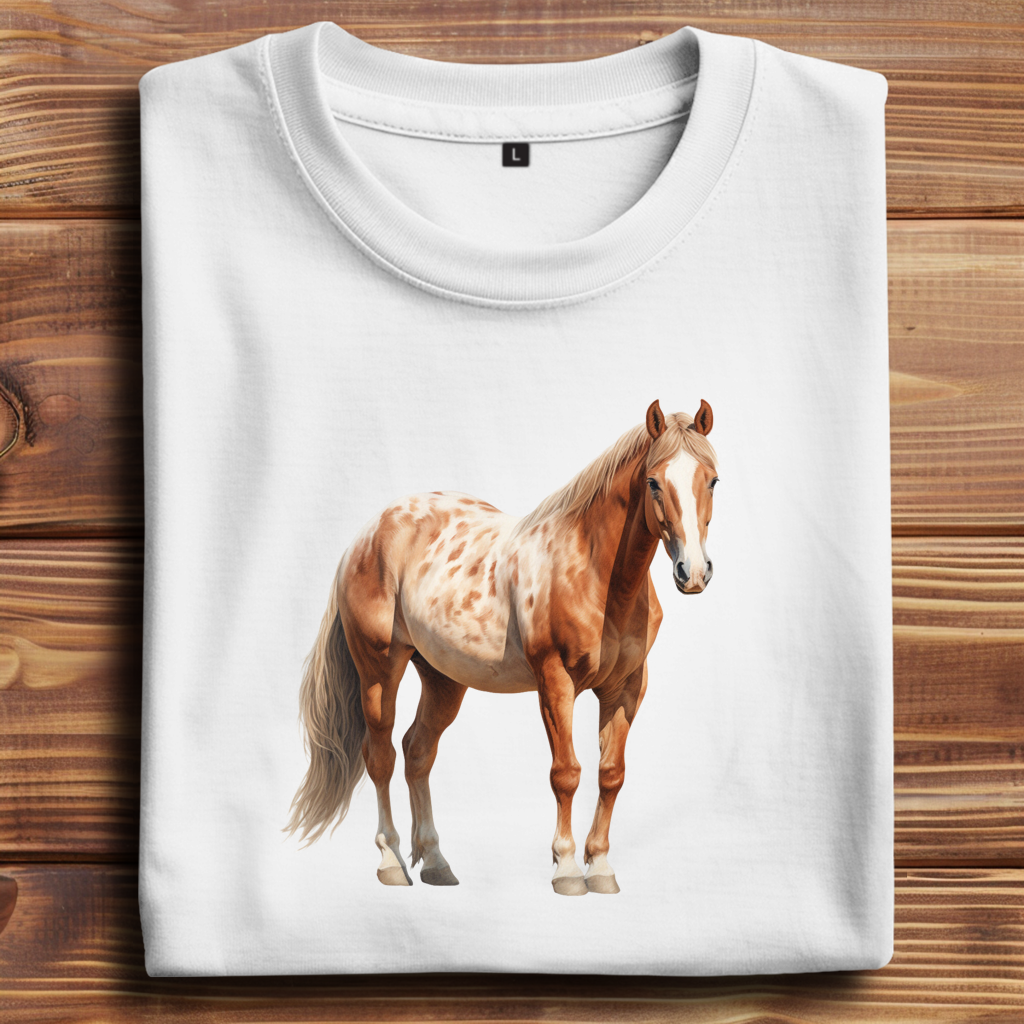Oversize T-Shirt mit Motiv: Pferd-15