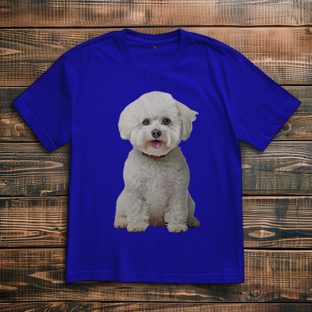 Oversize T-Shirt mit Motiv: Bichon-Frise