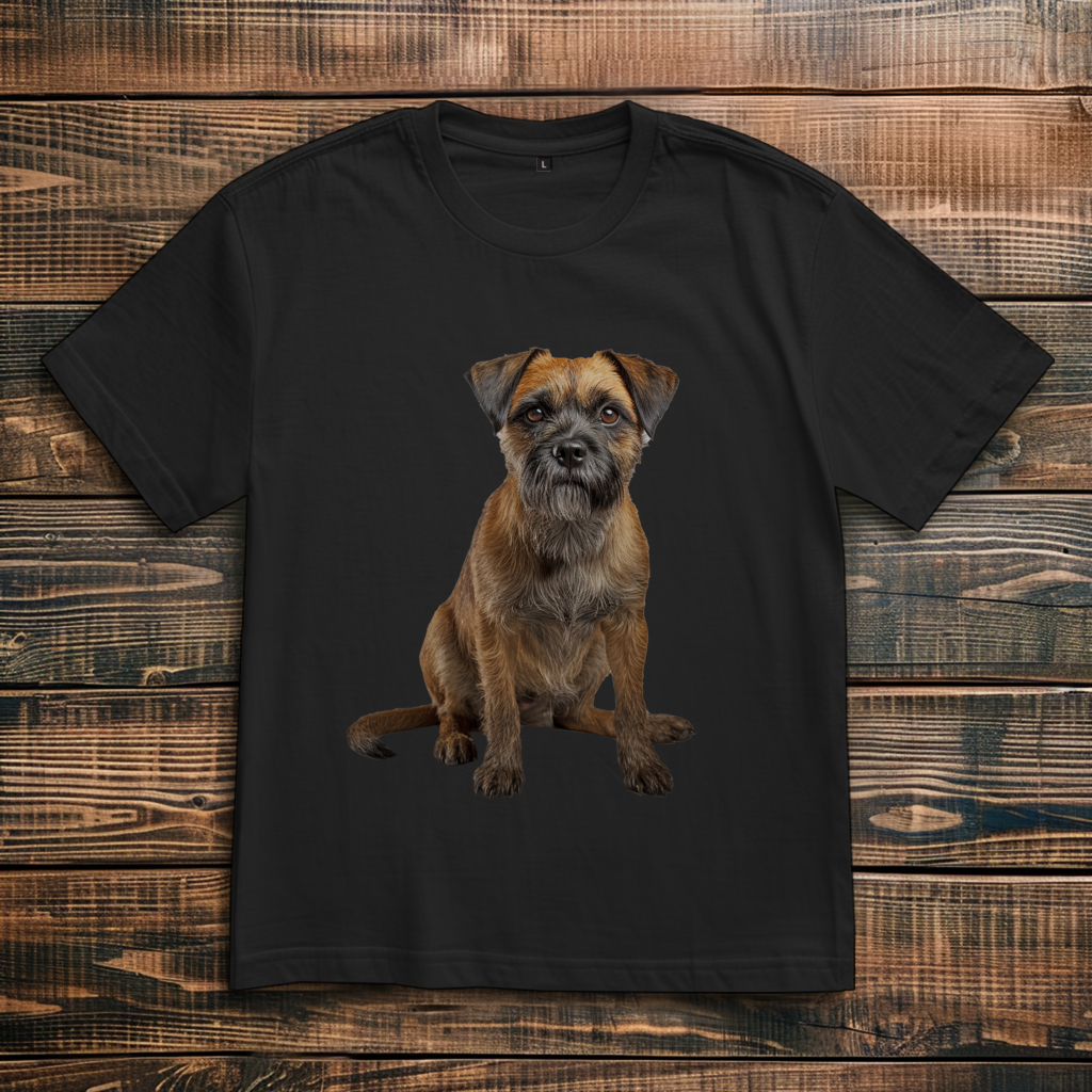 Oversize T-Shirt mit Motiv: Border-Terrier