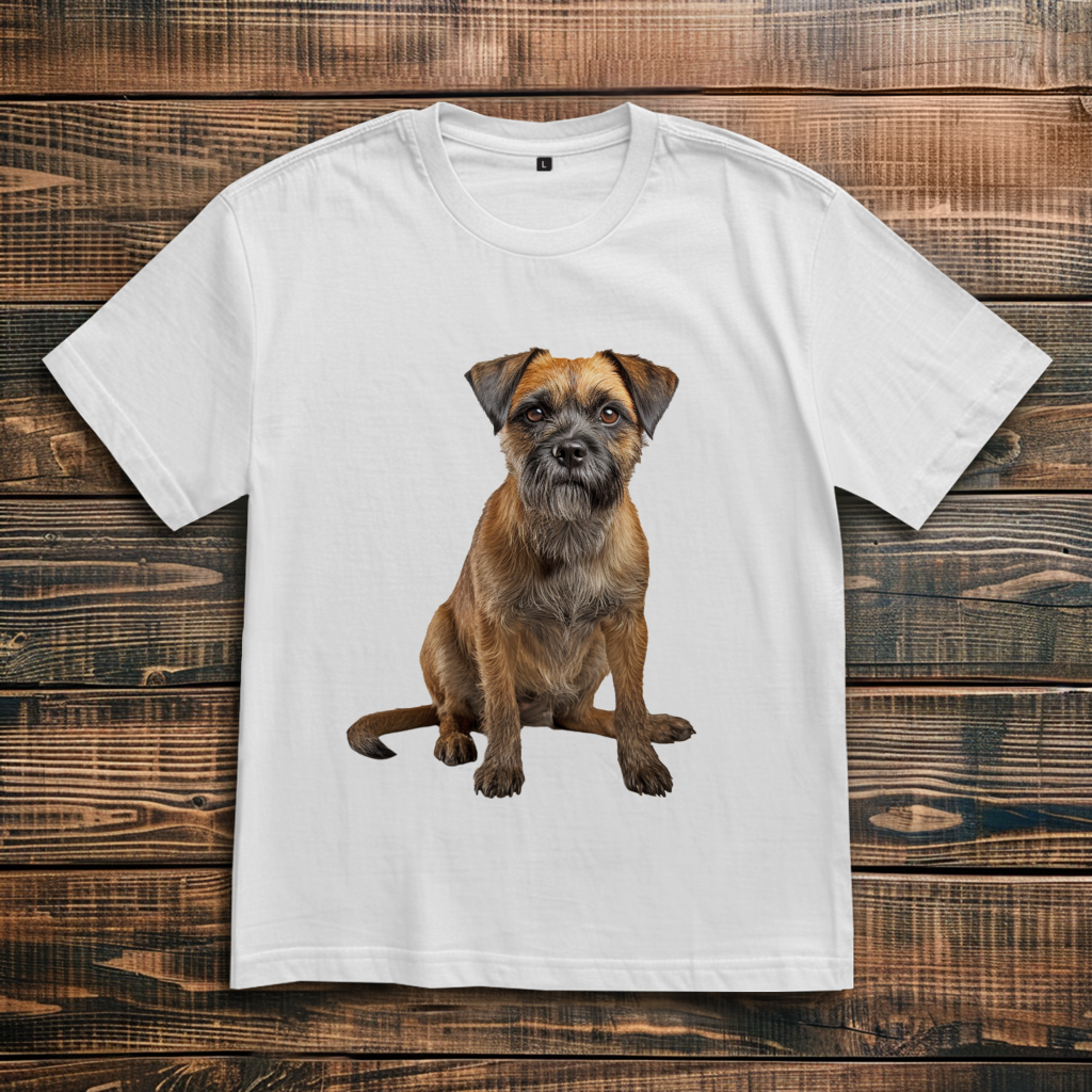 Oversize T-Shirt mit Motiv: Border-Terrier