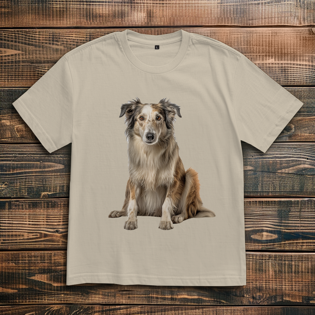 Oversize T-Shirt mit Motiv: Borzoi