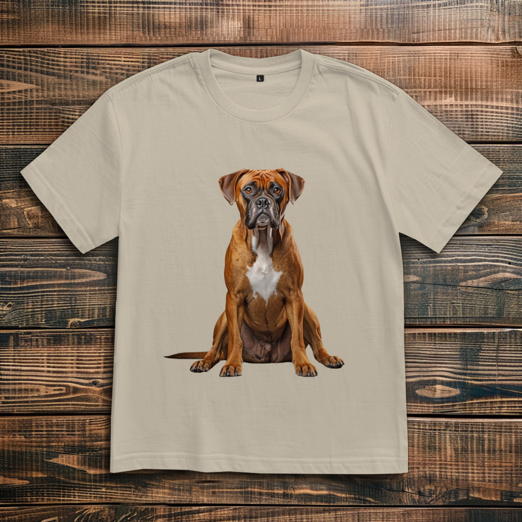 Oversize T-Shirt mit Motiv: Boxer