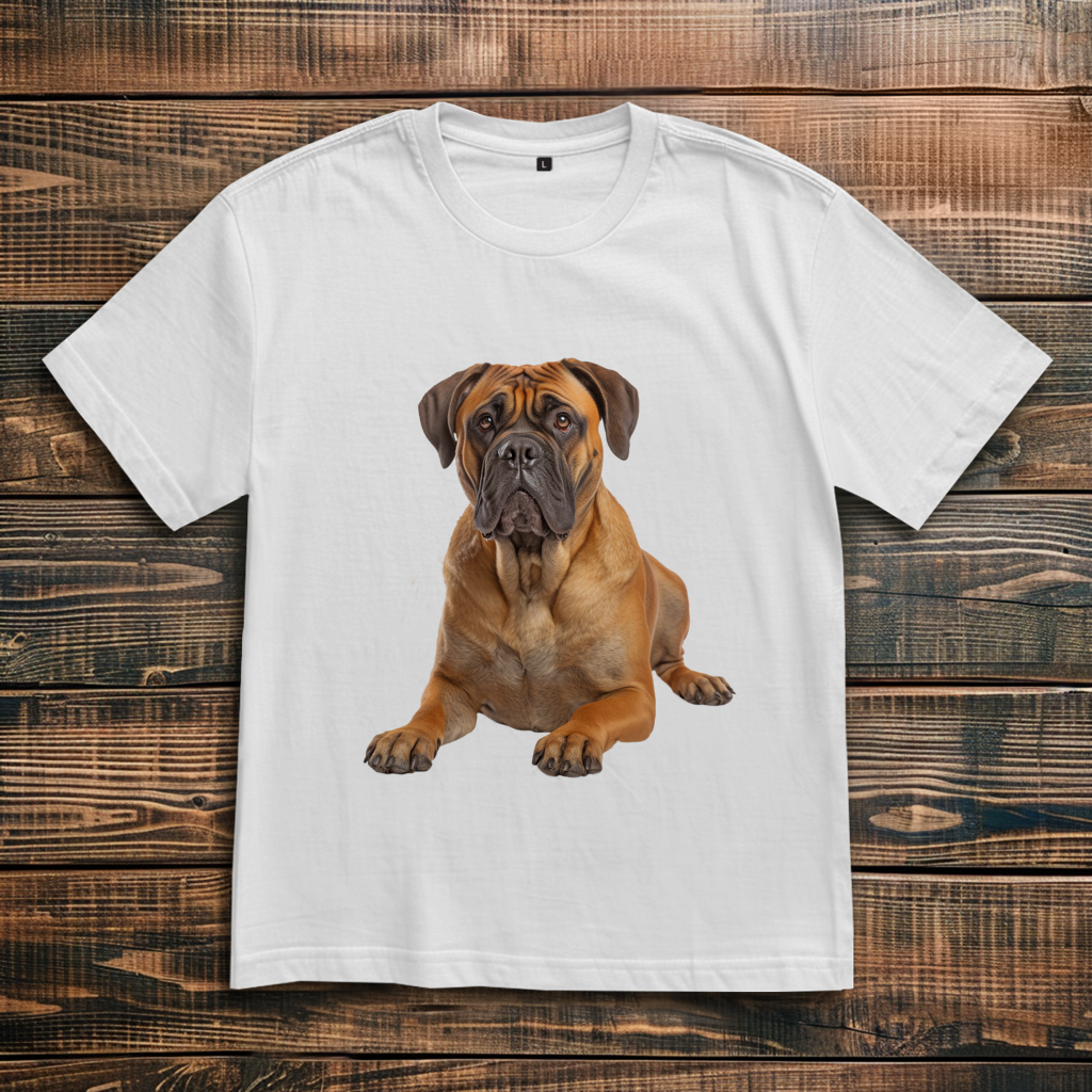 Oversize T-Shirt mit Motiv: Bullmastiff