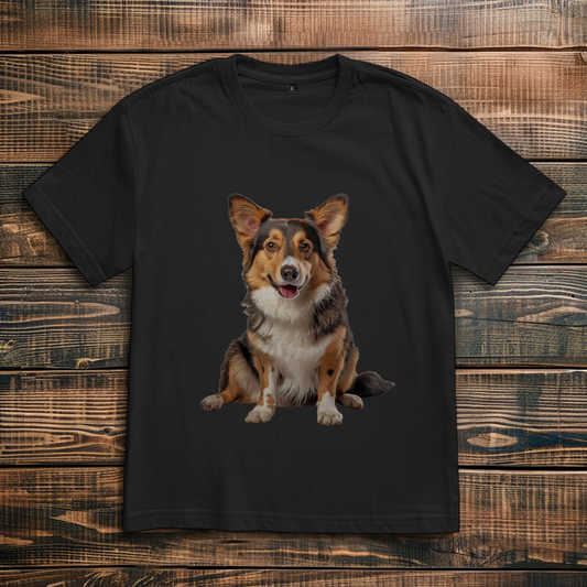 Oversize T-Shirt mit Motiv: Cardigan-Welsh-Corgi