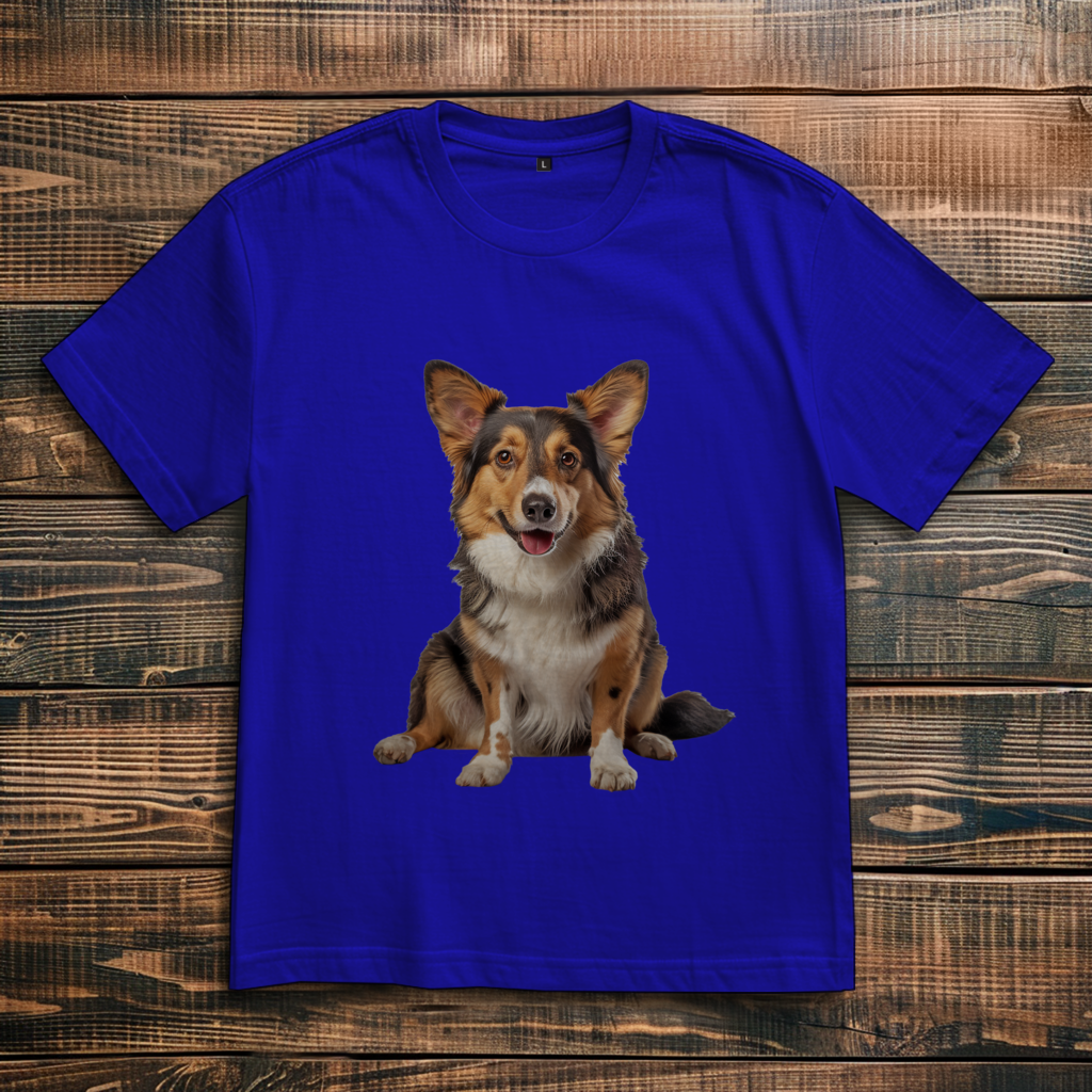 Oversize T-Shirt mit Motiv: Cardigan-Welsh-Corgi
