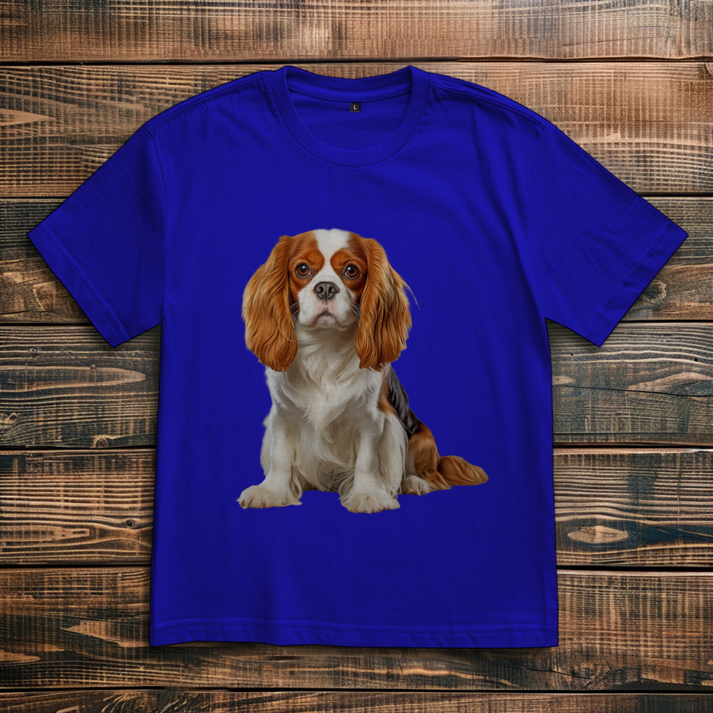 Oversize T-Shirt mit Motiv: Cavalier-King-Charles-Spaniel