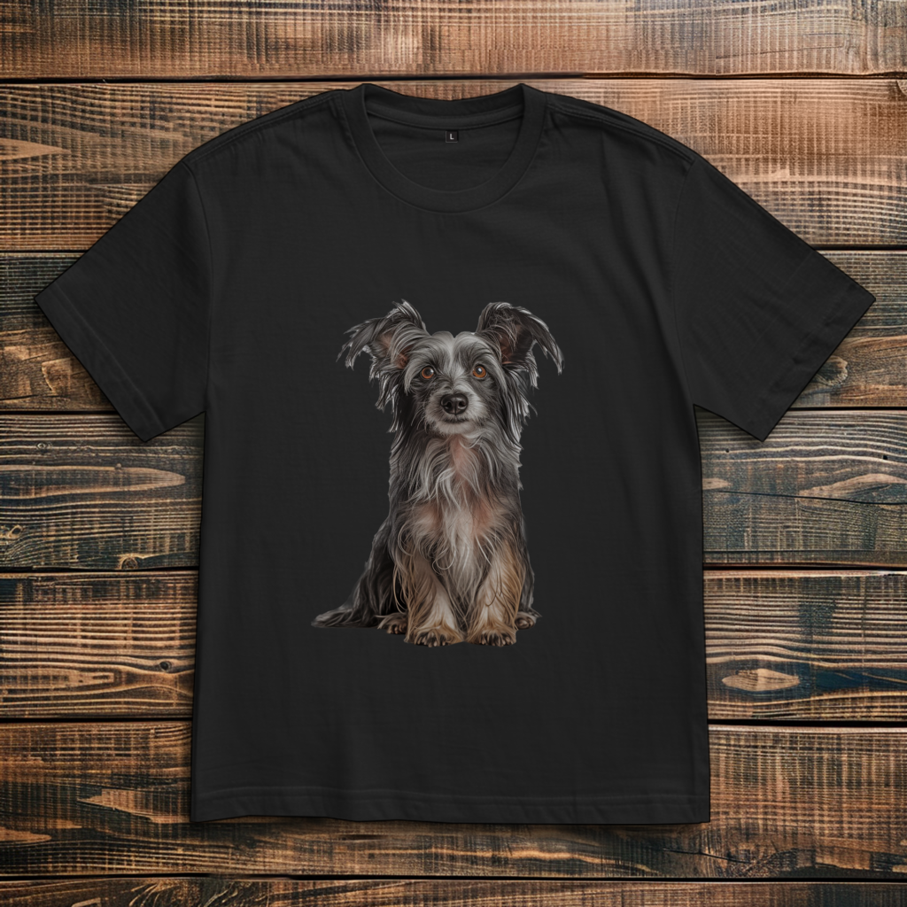 Oversize T-Shirt mit Motiv: Chinese-Crested