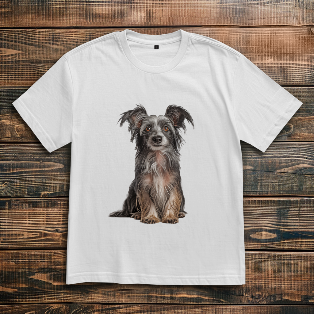 Oversize T-Shirt mit Motiv: Chinese-Crested