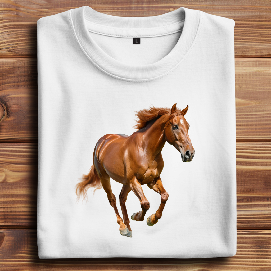 Oversize T-Shirt mit Motiv: Pferd-16