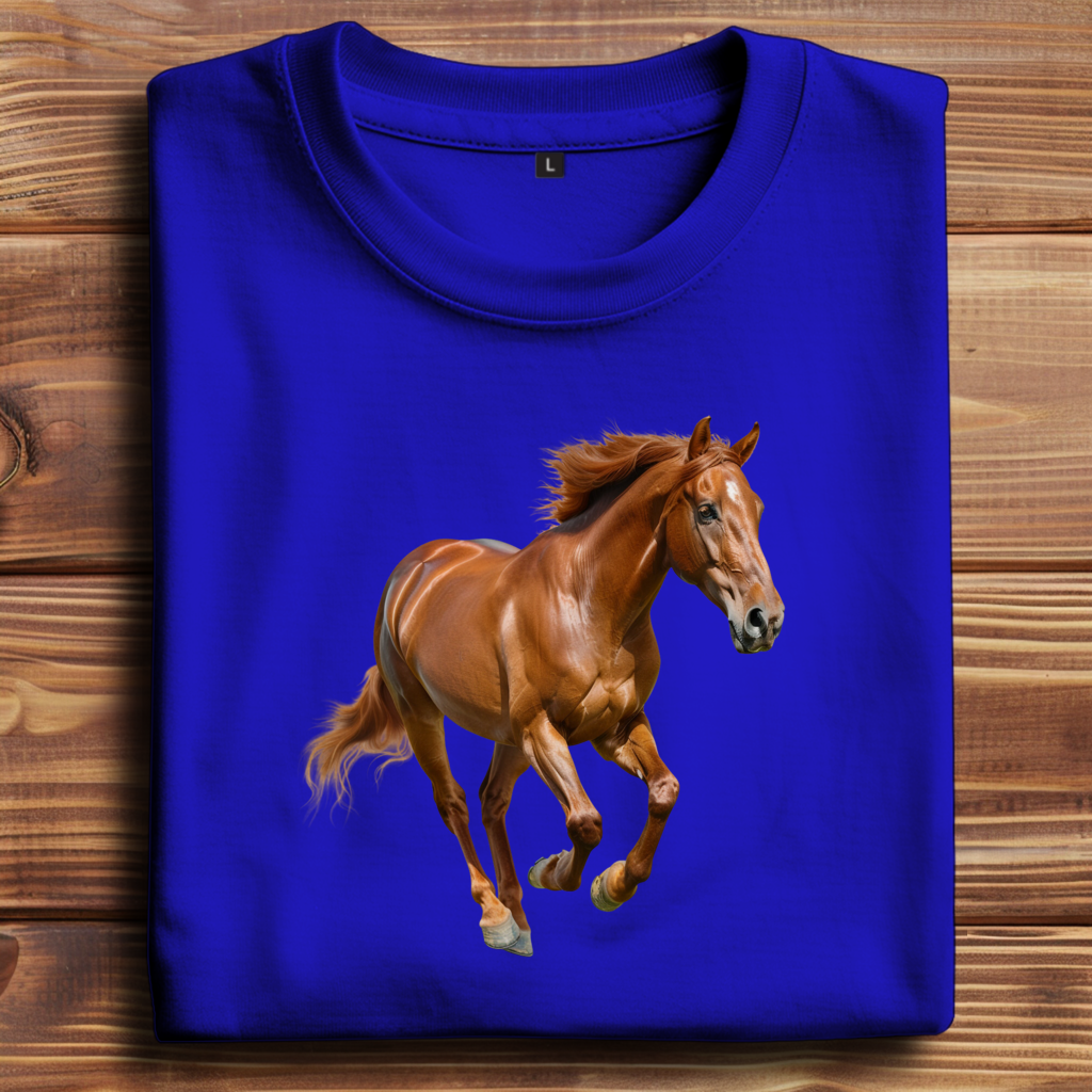 Oversize T-Shirt mit Motiv: Pferd-16