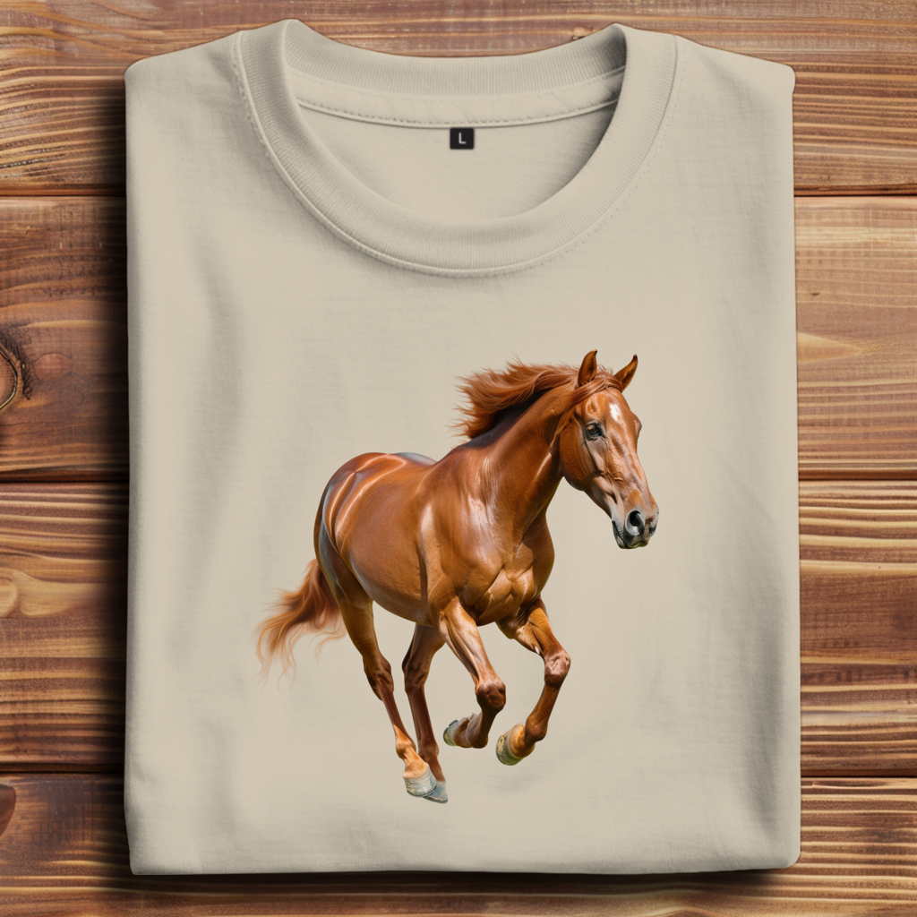 Oversize T-Shirt mit Motiv: Pferd-16