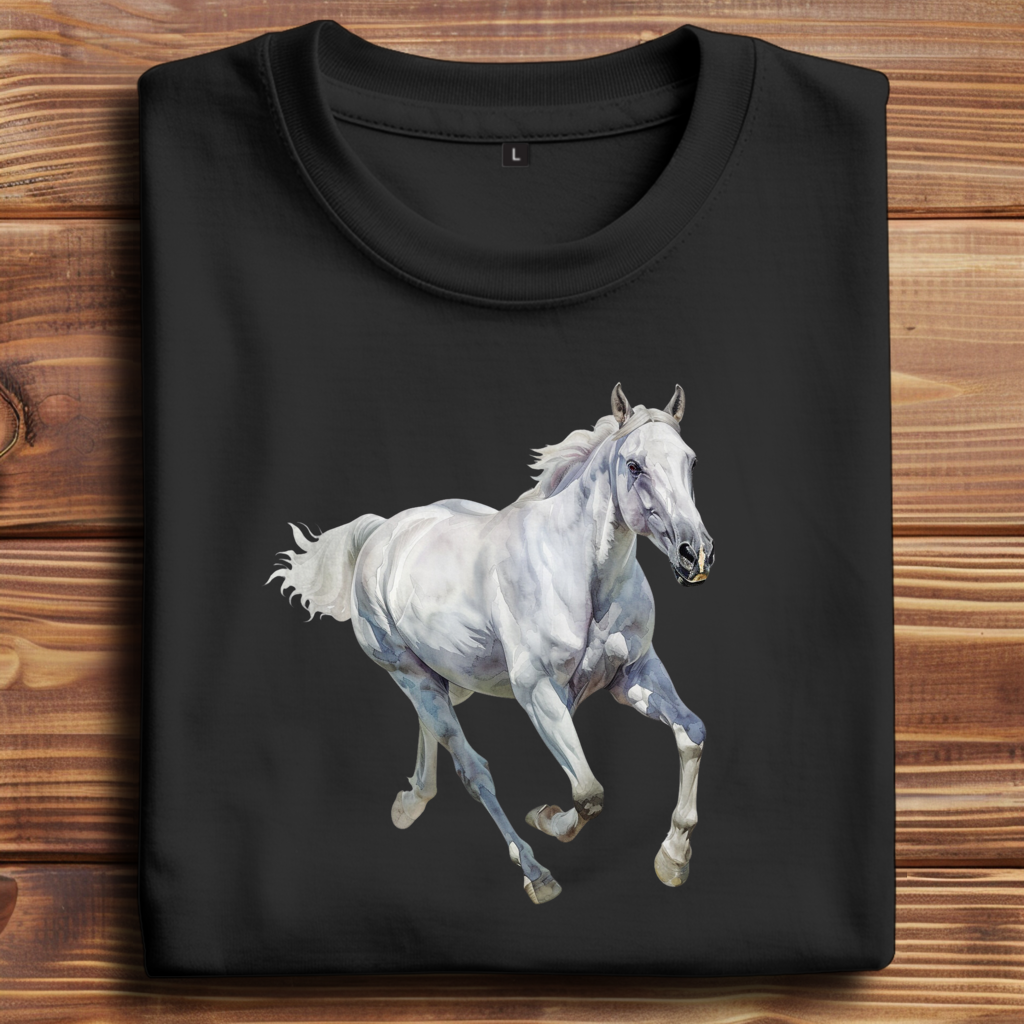 Oversize T-Shirt mit Motiv: Pferd-17