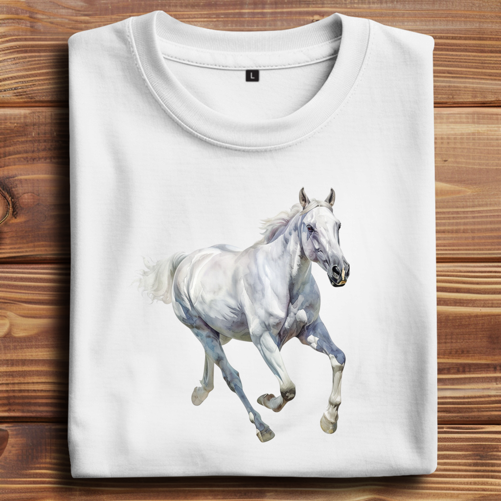 Oversize T-Shirt mit Motiv: Pferd-17
