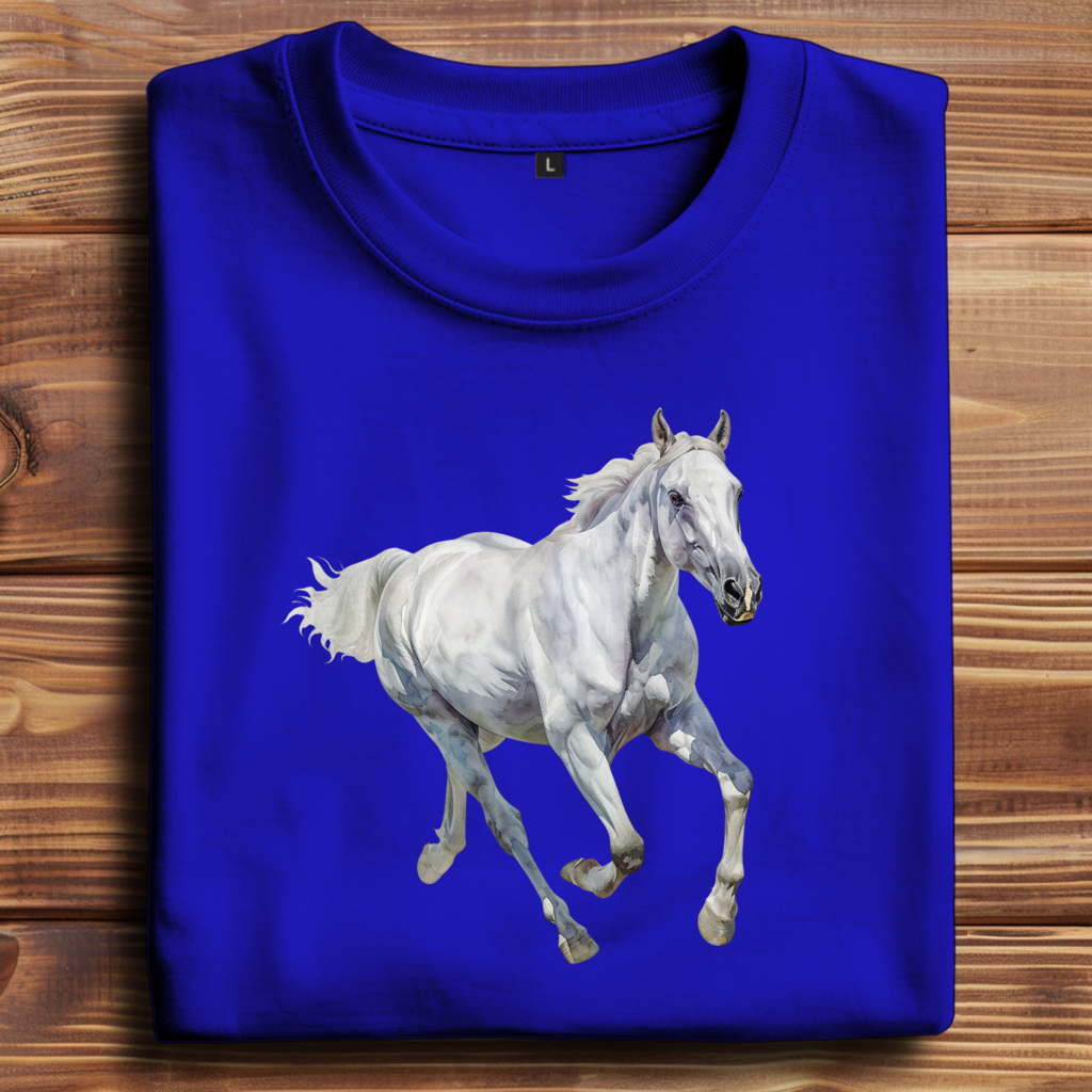 Oversize T-Shirt mit Motiv: Pferd-17