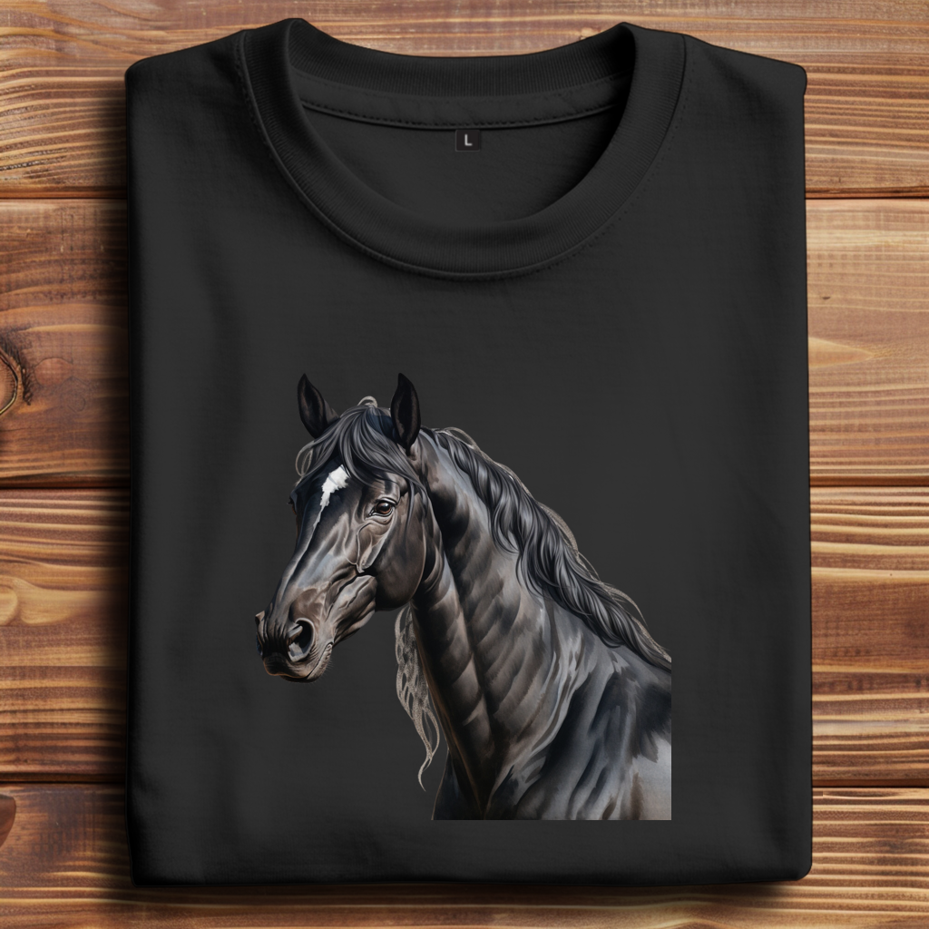 Oversize T-Shirt mit Motiv: Pferd-20