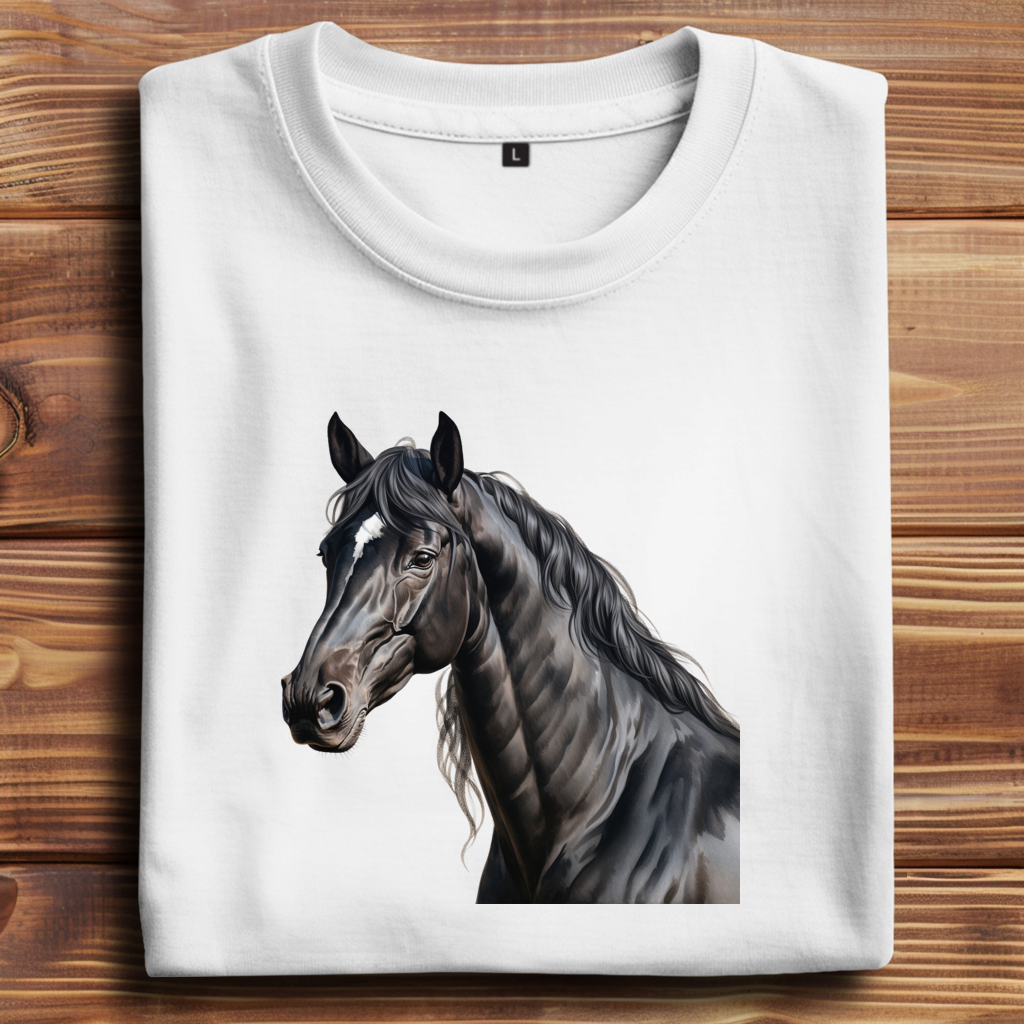 Oversize T-Shirt mit Motiv: Pferd-20