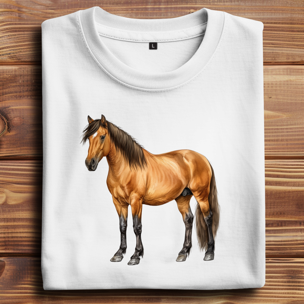 Oversize T-Shirt mit Motiv: Pferd-21