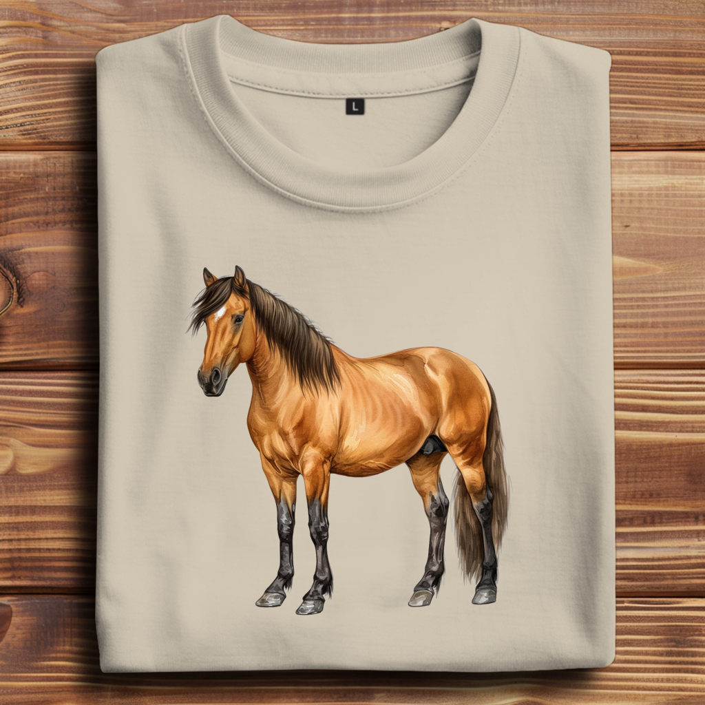 Oversize T-Shirt mit Motiv: Pferd-21