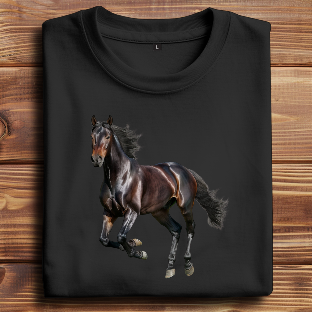 Oversize T-Shirt mit Motiv: Pferd-25
