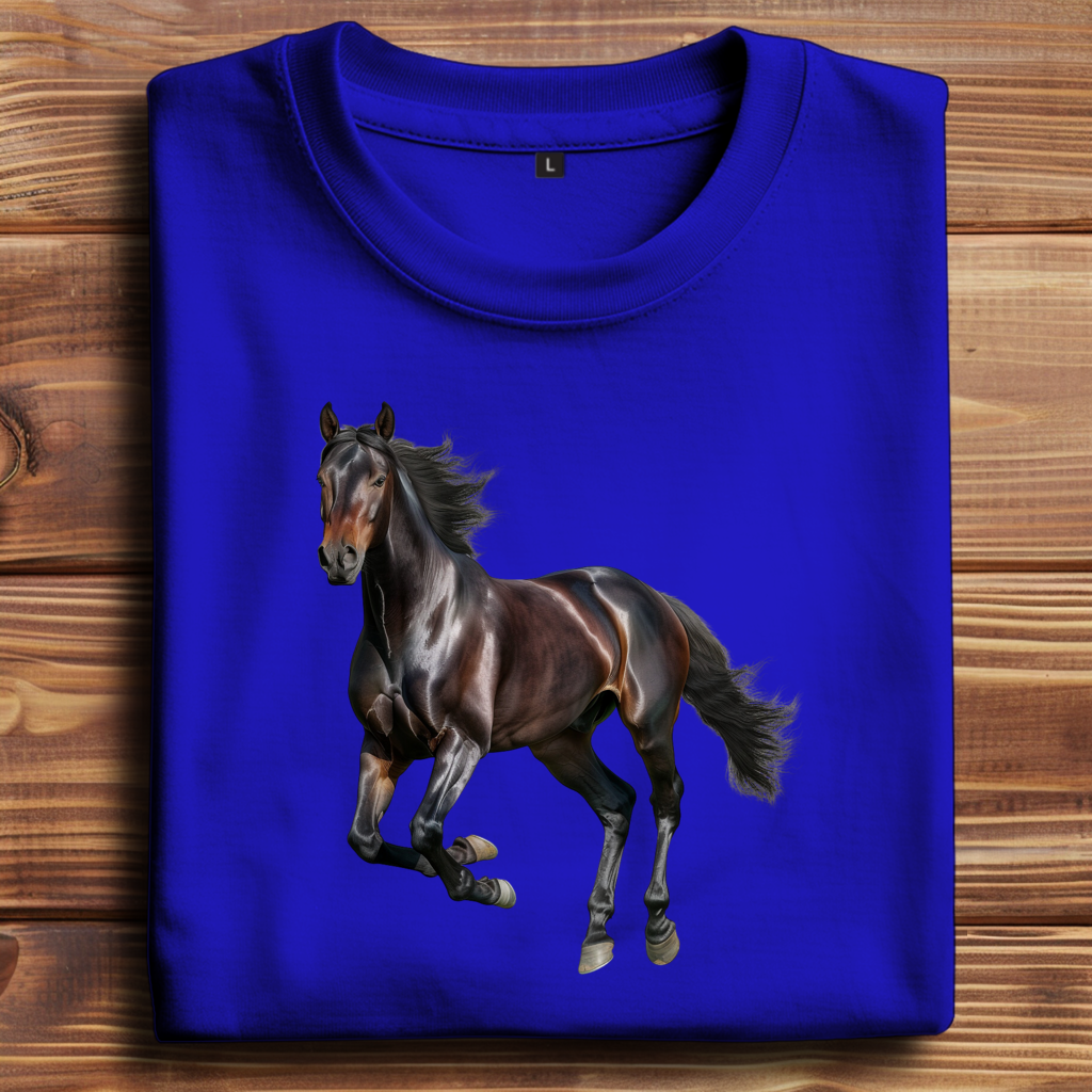 Oversize T-Shirt mit Motiv: Pferd-25