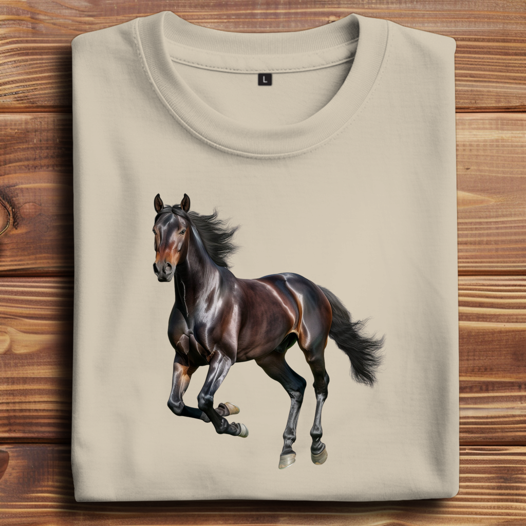 Oversize T-Shirt mit Motiv: Pferd-25
