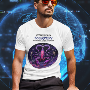 T-Shirt mit Sternzeichen Skorpion
