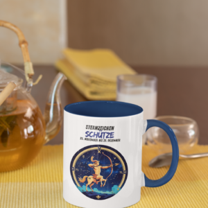 Keramiktasse zweifarbig – Sternzeichen Schütze