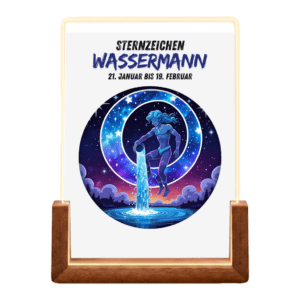 Beleuchteter Bilderrahmen Sternzeichen mit Motiv: Wassermann