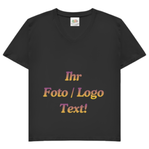 Damen Basic V-Neck T-Shirt Personalisieren