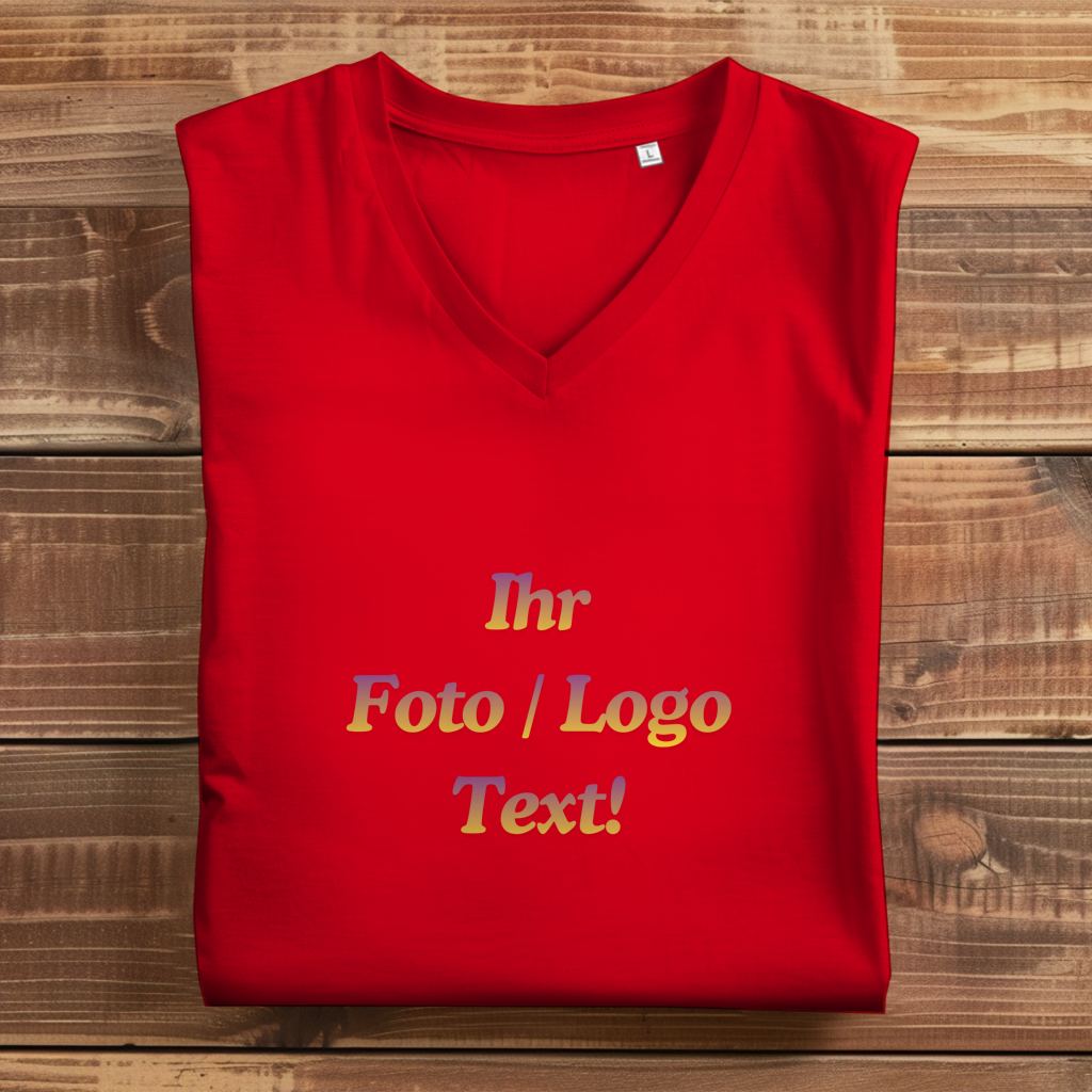 Damen Premium Bio V-Neck T-Shirt Personalisieren – Bild 7