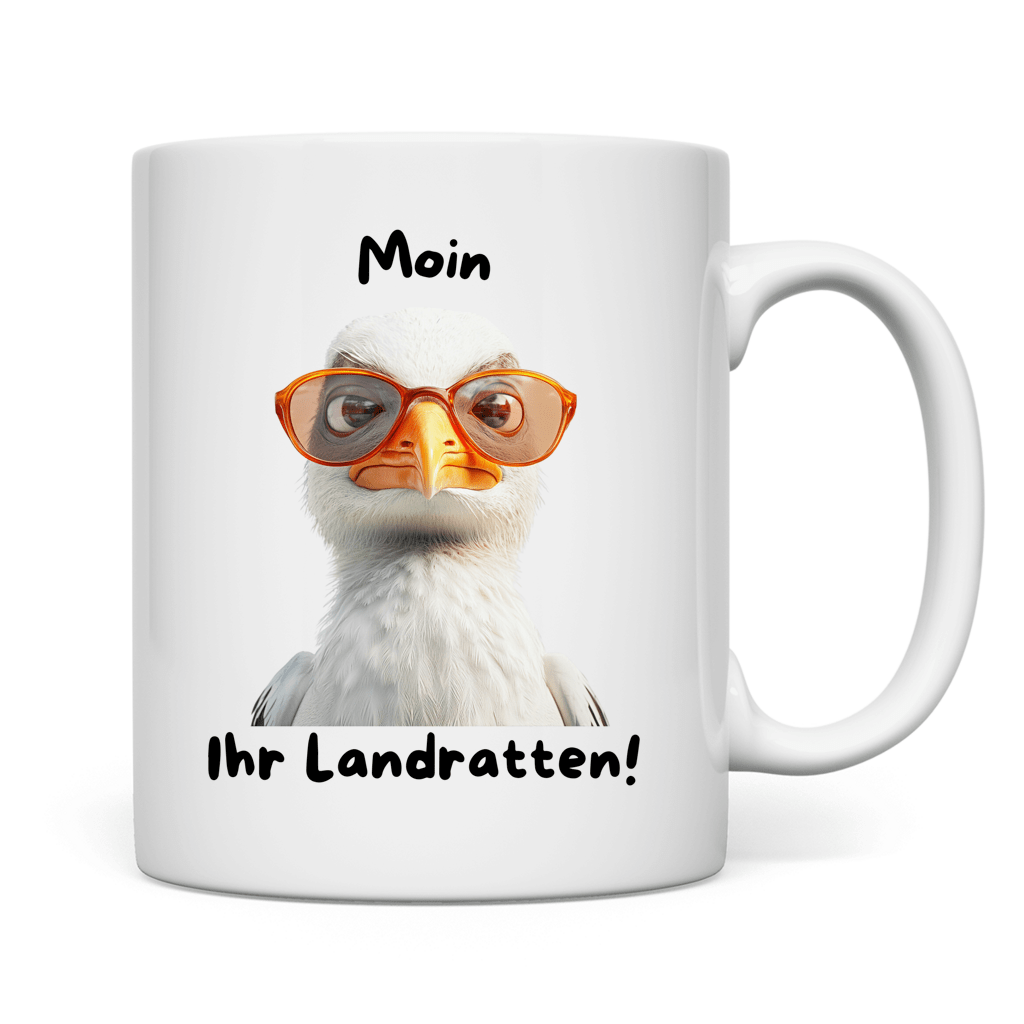 Tasse Möve mit Motiv: moin – Bild 2