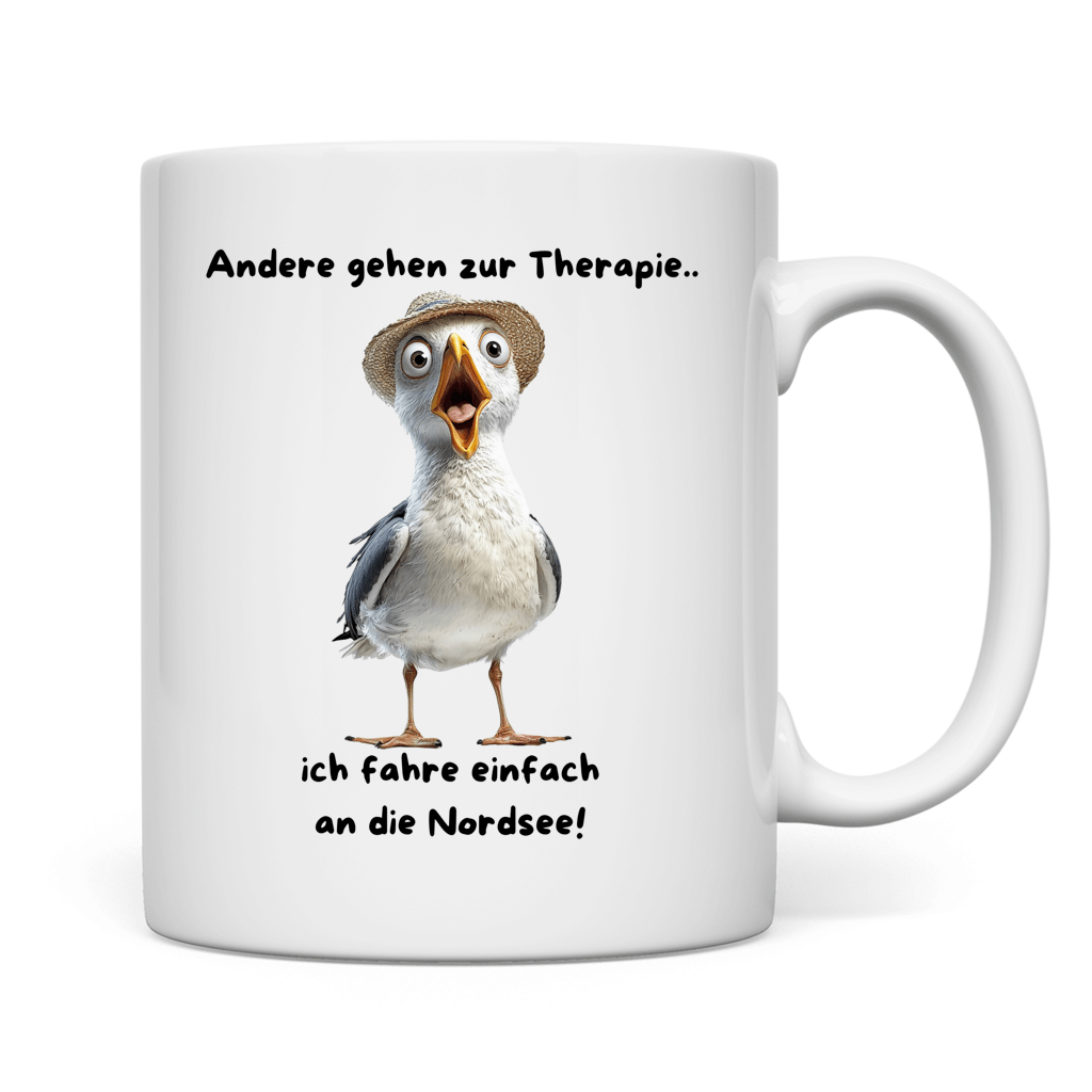Tasse Möve mit Motiv: Therapie – Bild 2