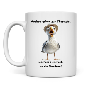Tasse Möve mit Motiv: Therapie