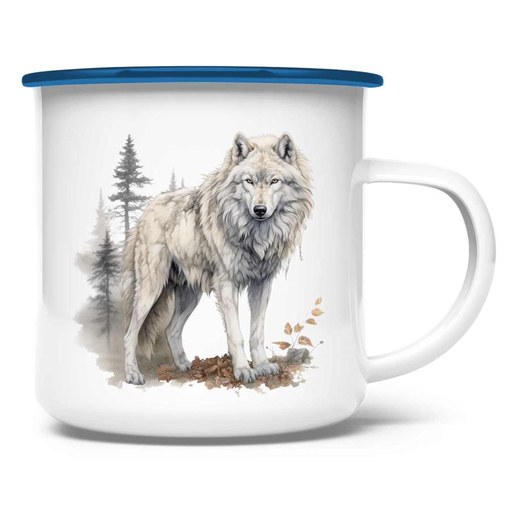 Emaille Tasse Wolf mit Motiv: Wolf1 – Bild 6