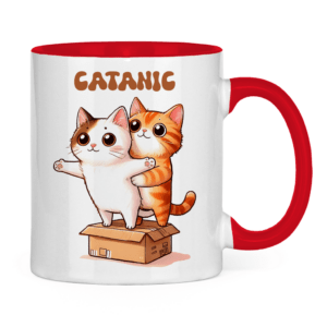 Tasse zweifarbig mit Katzen Motiv: Catanic