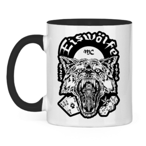 Tasse zweifarbig MC Eiswölfe mit Motiv: Player