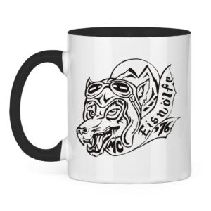 Tasse zweifarbig MC Eiswölfe mit Motiv: Eiswölfe 76