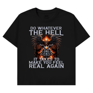 T-Shirt mit Biker Motiv : real again