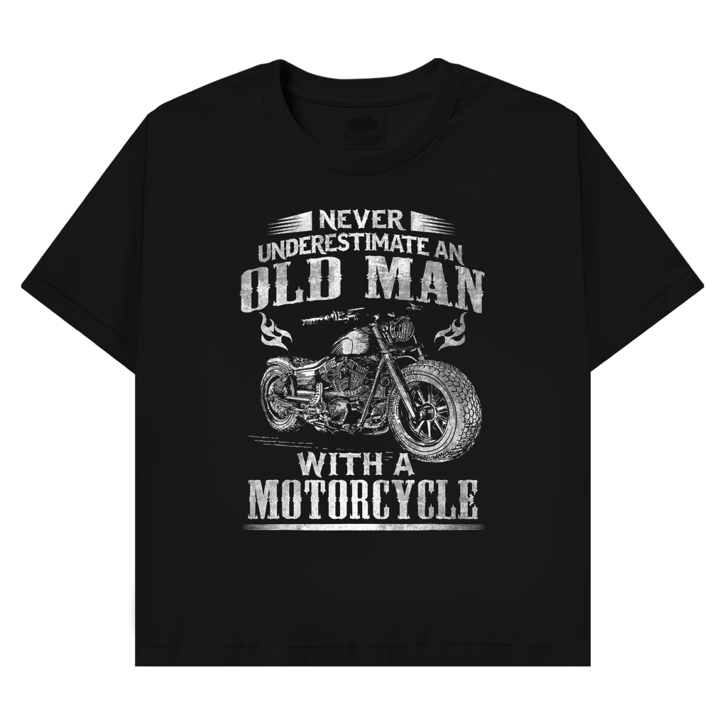 T-Shirt mit Biker Motiv : with a Motocycle