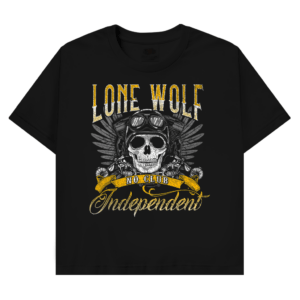 T-Shirt mit Biker Motiv :Lone Wolf