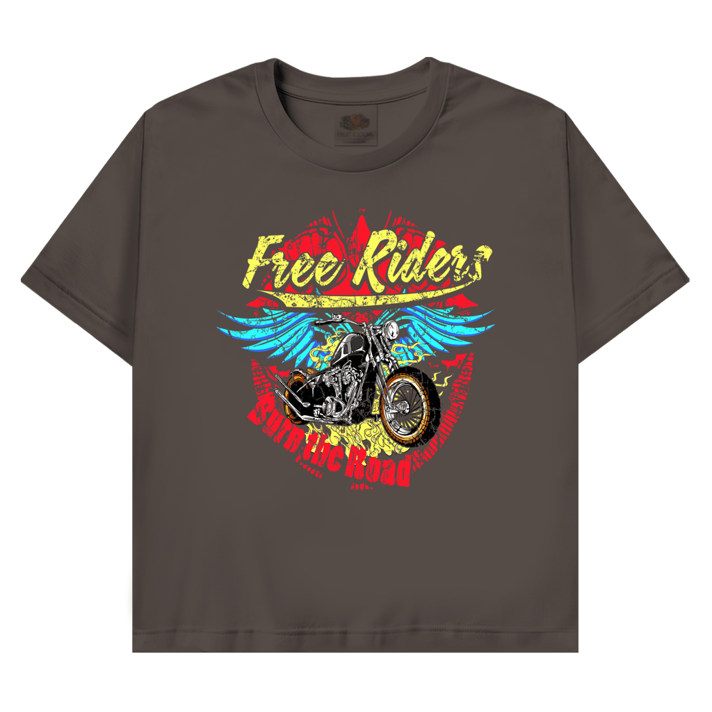 T-Shirt mit Biker Motiv :Burn the Road – Bild 2
