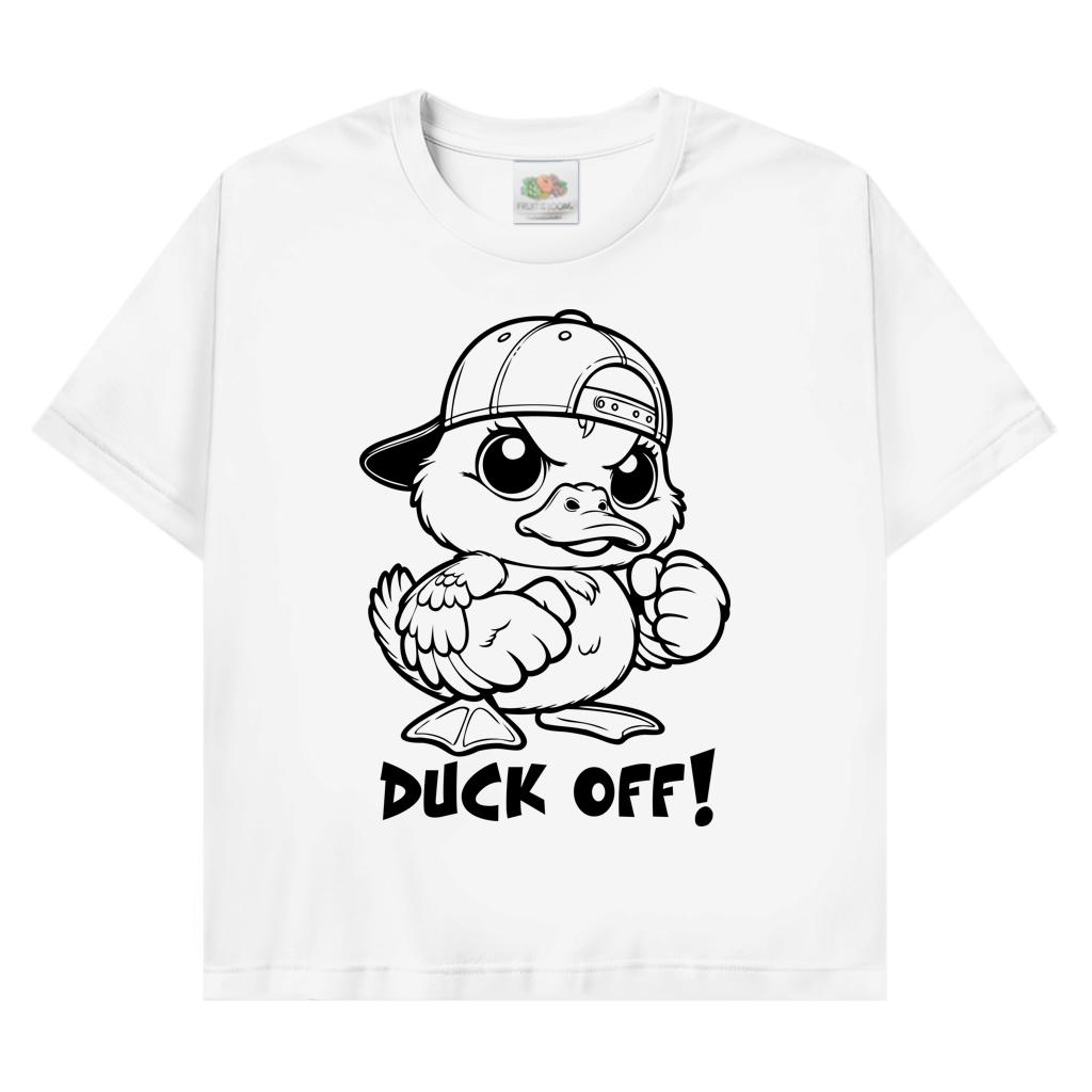 T-Shirt mit Enten Motiv :Duck off – Bild 4