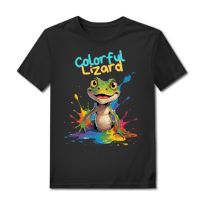 ST/ST Rocker T-Shirt mit Motiv: Colorful Lizarrd
