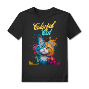ST/ST Rocker T-Shirt mit Motiv: Colorful Cat