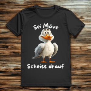 ST/ST Creator 2.0 Möve T-Shirt mit Motiv: scheiss drauf