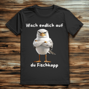 ST/ST Creator 2.0 Möve T-Shirt mit Motiv: du Fischkopp