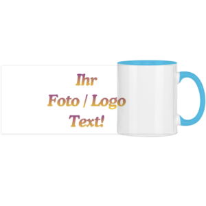 Panorama Tasse zweifarbig Personalisieren