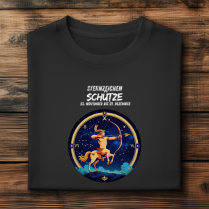 Herren Premium Bio T-Shirt ,mit Sternzeichen Motiv: Schütze