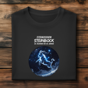Herren Premium Bio T-Shirt ,mit Sternzeichen Motiv: Steinbock