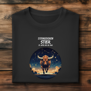 Herren Premium Bio T-Shirt ,mit Sternzeichen Motiv: Stier